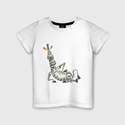 Детская футболка из хлопка с принтом Мадагаскар 4, вид спереди №1