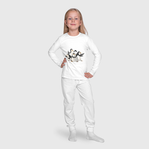 Детская пижама с лонгсливом хлопок Мадагаскар 8, цвет белый - фото 7