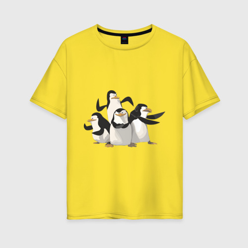 Женская футболка хлопок Oversize Мадагаскар 8, цвет желтый