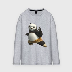 Женский лонгслив oversize хлопок Кунг фу Панда 2