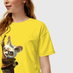 Женская футболка хлопок Oversize Кунг фу Панда 11 - фото 2
