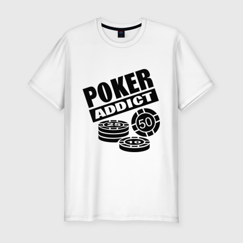 Мужская футболка хлопок Slim poker addict