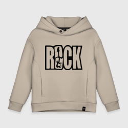 Детское худи Oversize хлопок Rock Logo