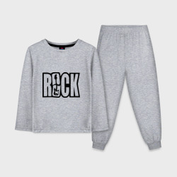 Детская пижама с лонгсливом хлопок Rock Logo