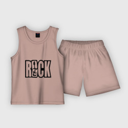 Детская пижама с шортами хлопок Rock Logo