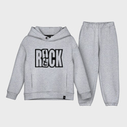 Детский костюм хлопок Oversize Rock Logo