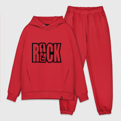 Мужской костюм oversize хлопок Rock Logo