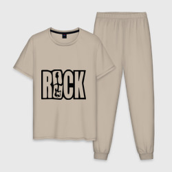 Мужская пижама хлопок Rock Logo