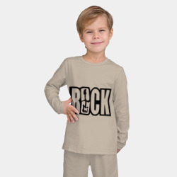 Детская пижама с лонгсливом хлопок Rock Logo - фото 2