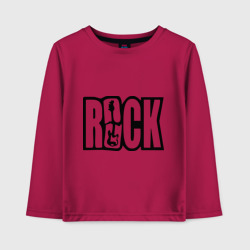 Детский лонгслив хлопок Rock Logo