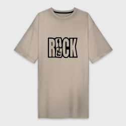 Rock Logo – Платье-футболка хлопок с принтом купить