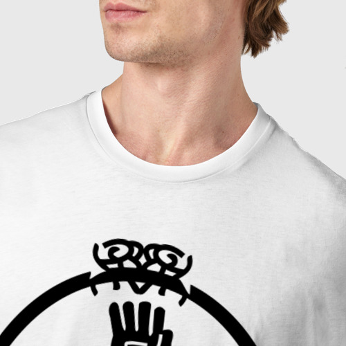 Мужская футболка хлопок Герб Калленов, цвет белый - фото 6