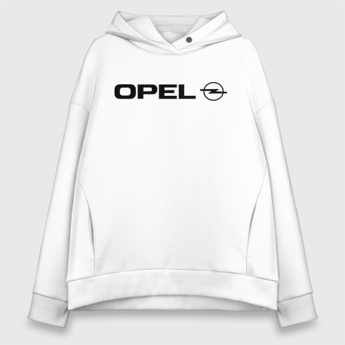 Женское худи Oversize хлопок Opel, цвет белый