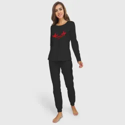 Женская пижама с лонгсливом хлопок Алиса - фото 2