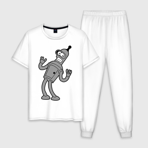 Мужская пижама хлопок Futurama 4, цвет белый