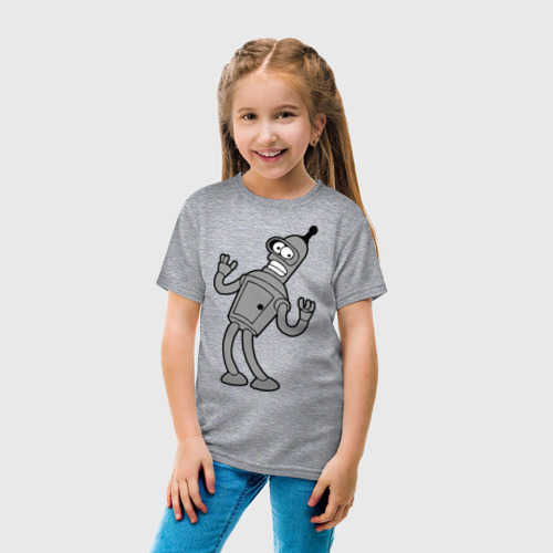 Детская футболка хлопок Futurama 4, цвет меланж - фото 5