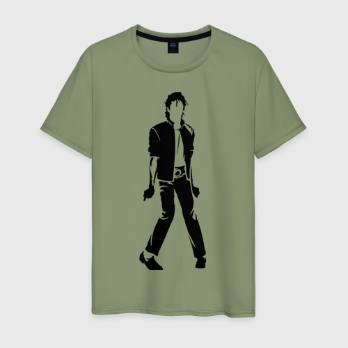 Мужская футболка хлопок Майкл Джексон 9, цвет авокадо