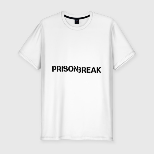 Мужская футболка хлопок Slim Prison Break, цвет белый
