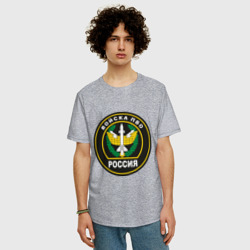Мужская футболка хлопок Oversize Войска ПВО - фото 2