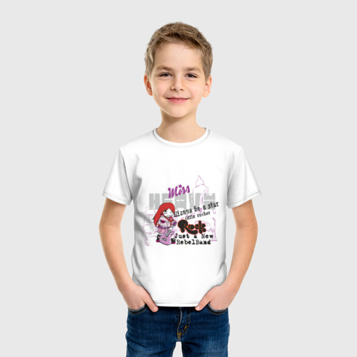 Детская футболка хлопок Miss rock - фото 3