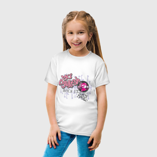 Детская футболка хлопок Rock Girl (2), цвет белый - фото 5