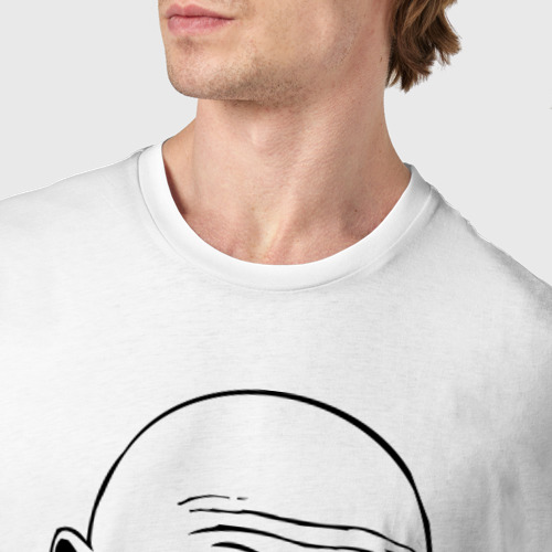 Мужская футболка хлопок Лок, цвет белый - фото 6