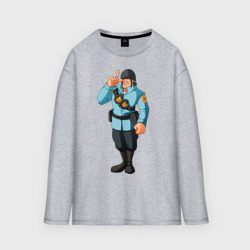 Женский лонгслив oversize хлопок Soldier - TF2 1