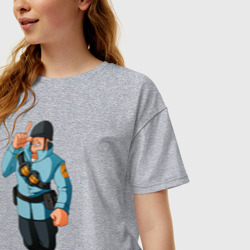 Женская футболка хлопок Oversize Soldier - TF2 1 - фото 2