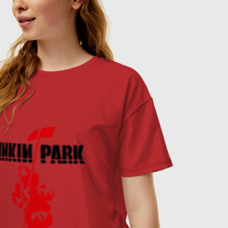 Женская футболка хлопок Oversize Linkin Park 7 - фото 2