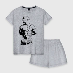 Женская пижама с шортиками хлопок 2pac 2