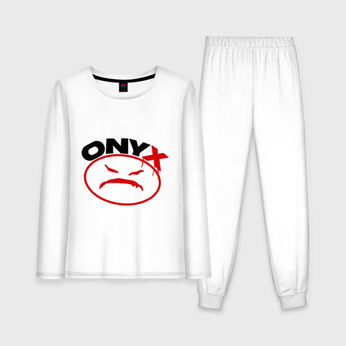 Женская пижама с лонгсливом хлопок Onyx, цвет белый