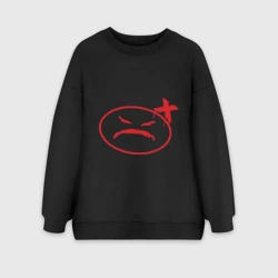 Женский свитшот oversize без начеса хлопок Onyx