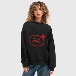 Женский свитшот oversize без начеса хлопок Onyx - фото 2