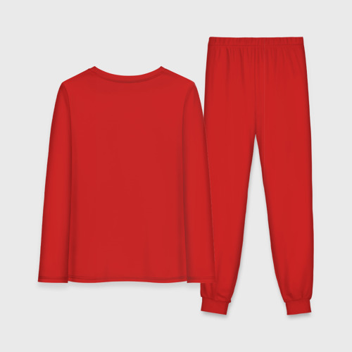 Женская пижама с лонгсливом хлопок Wu-tang clan, цвет красный - фото 2