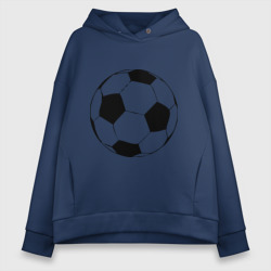 Женское худи Oversize хлопок Футбольный мяч