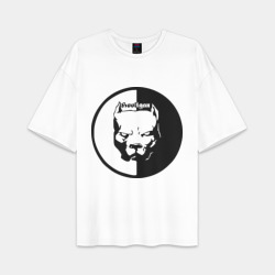 Женская футболка Oversize хлопок premium Хулиган