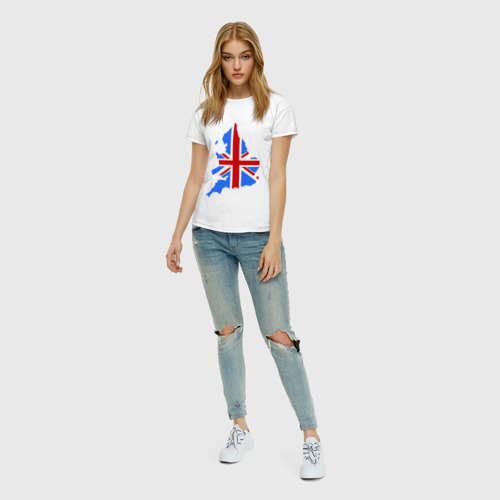Женская футболка хлопок Карта Англии - фото 5