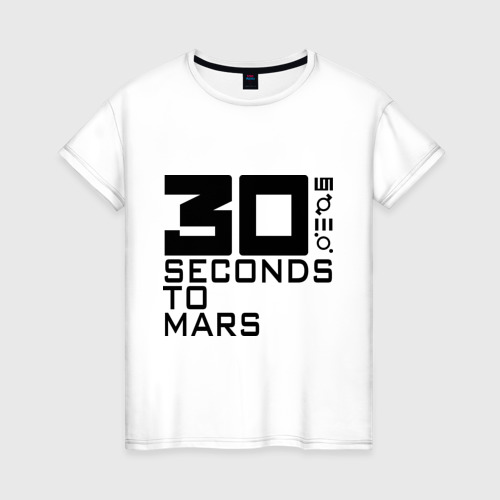Женская футболка хлопок 30 Seconds To Mars (4), цвет белый