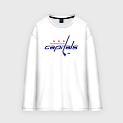 Мужской лонгслив oversize хлопок Washington Capitals