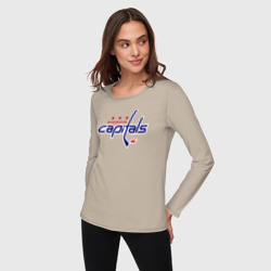 Женский лонгслив хлопок Washington Capitals - фото 2