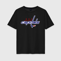 Женская футболка хлопок Oversize Washington Capitals