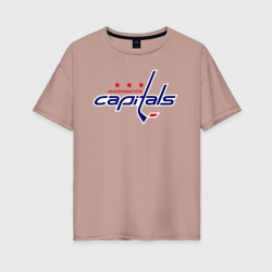 Женская футболка хлопок Oversize Washington Capitals