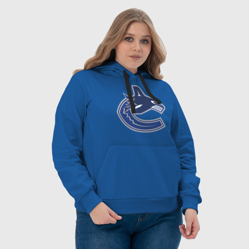 Женская толстовка хлопок Vancouver Canucks, цвет синий - фото 6