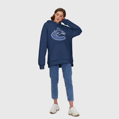 Худи SuperOversize хлопок Vancouver Canucks, цвет темно-синий - фото 8