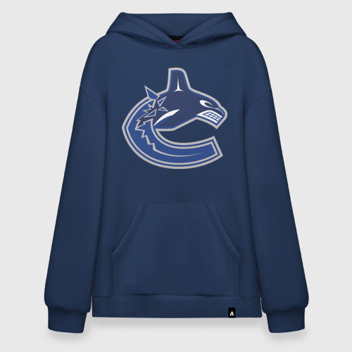 Худи SuperOversize хлопок Vancouver Canucks, цвет темно-синий