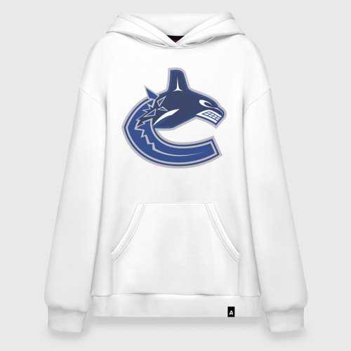 Худи SuperOversize хлопок Vancouver Canucks, цвет белый