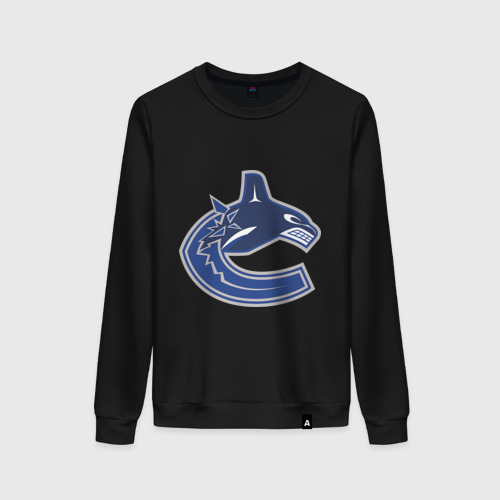 Женский свитшот хлопок Vancouver Canucks, цвет черный