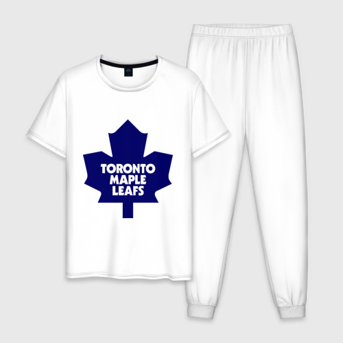 Мужская пижама хлопок Toronto Maple Leafs, цвет белый