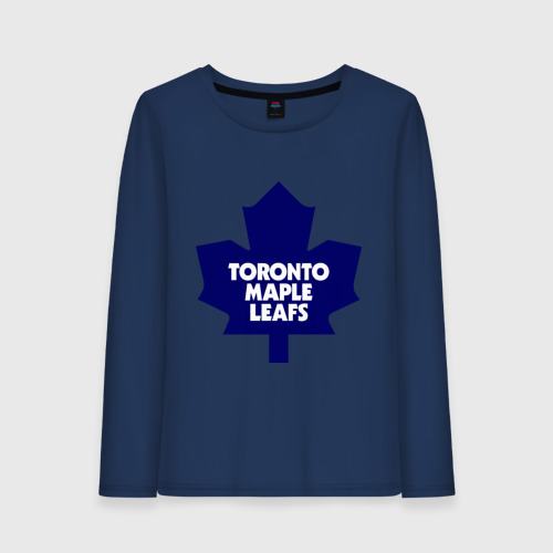 Женский лонгслив хлопок Toronto Maple Leafs, цвет темно-синий