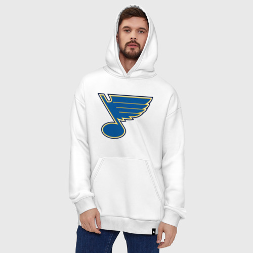 Худи SuperOversize хлопок St Louis Blues, цвет белый - фото 5